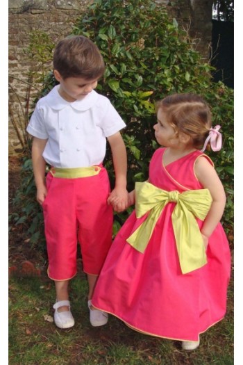 Tenue d'enfant d'honneur fuschia