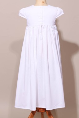 Robe de communion empire, robe blanche noeud ruban