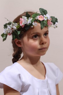 Couronne de fleurs demoiselle d'honneur cortège