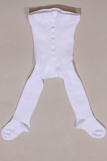 Collant blanc bébé en fibre naturelle, fabrication française