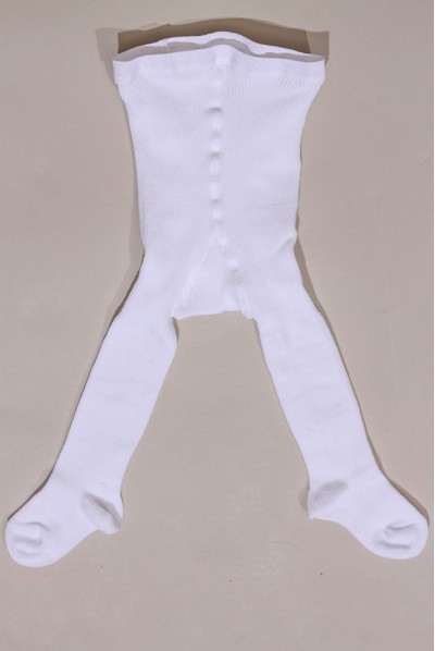 Collant blanc bébé en fibre naturelle, fabrication française Collant blanc bébé en fibre naturelle, fabrication française