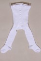 Collant blanc bébé en fibre naturelle, fabrication française
