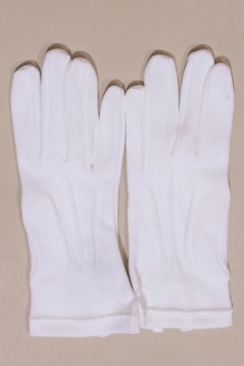 Gants blancs de luxe 3 nervures, cérémonie enfant