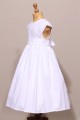 Robe de communion fille classique avec ceinture