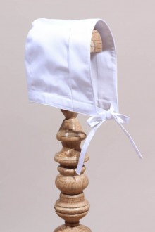 Béguin blanc simple en coton