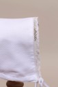 Béguin blanc bébé coton et dentelle ancienne, pièce unique de qualité