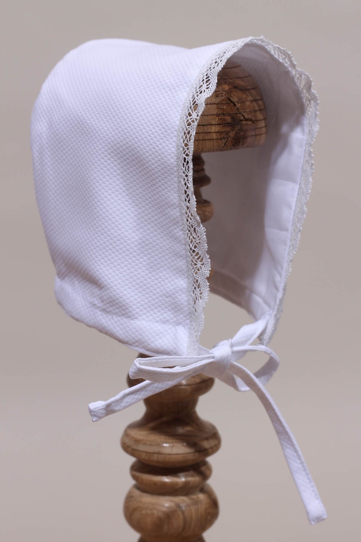 Beguin Blanc Bebe Coton Et Dentelle Ancienne Piece Unique De Qualite