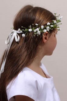 Couronne de fleur communion, couronne gypsophiles