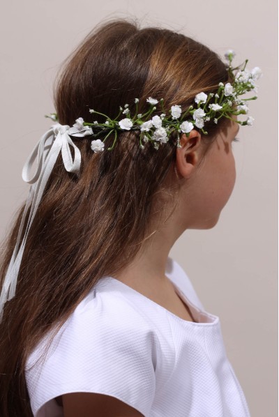Couronne de fleur communion, couronne gypsophiles Couronne de fleur communion, couronne gypsophiles