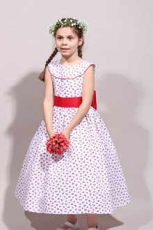 Robe de cérémonie fille Cerise