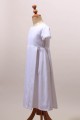 Robe de communion fille classique chic, robe blanche cérémonie