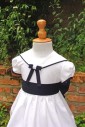 Robe de cérémonie style marin 1920 pour fille, confection française 