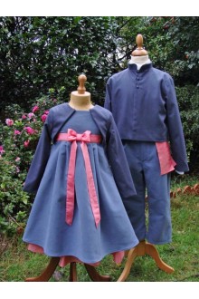 Tenue de cortège mariage hiver, boléro laine cortège