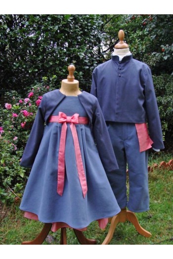 Tenue de cortège mariage hiver, boléro laine cortège