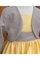 Tenue d'enfant d'honneur en lin jaune et gris