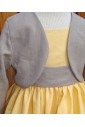 Tenue d'enfant d'honneur en lin jaune et gris