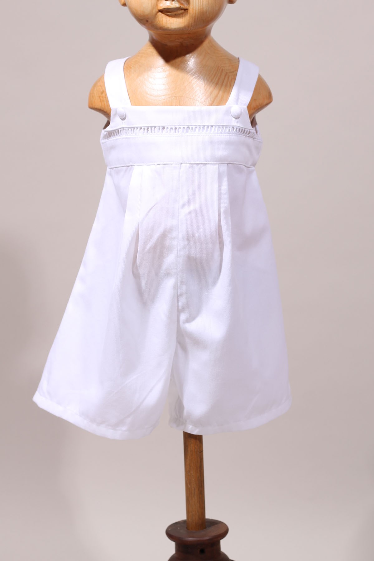 Salopette Blanche Pour Bebe Confection Francaise
