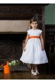 Robe de communion fille classique avec ceinture