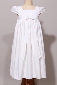 Robe de cérémonie fille blanc cassé