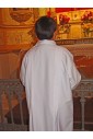 Aube blanche coton communion