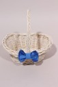 Panier en osier avec noeud assorti pour cortège  mariage et cérémonie