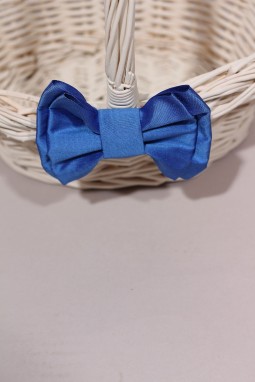 Panier en osier avec noeud assorti pour cortège  mariage et cérémonie
