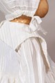 Robe longue de baptême traditionnelle tissu tissé