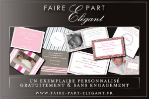 Création et vente de faire-part de naissance, faire-part de baptême, faire-part de mariage, cartes de remerciements, livrets de messe.