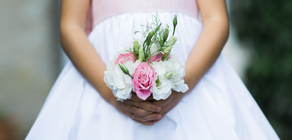 Basket cérémonie mariage ou baptême bébé petite fille